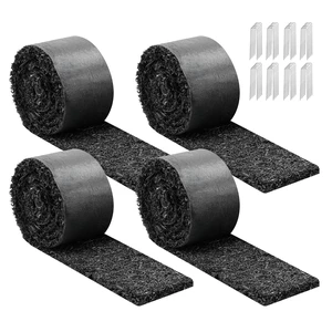 VEVOR Rubber Mulch Mat Roll, 4 Rolls 120 x 4.5 in, Recycled Rubber Permanent Mulch Edging Border, Natural-Looking Flower Barrier with Stakes, 0.5 in Thick Cuttable Garden Edgings for Landscaping VEVOR Rubber Mulch Mat Roll, 4 Rolls 120 x 4.5 in, Recycled Rubber Permanent Mulch Edging Border, Natural-Looking Flower Barrier with Stakes, 0.5 in Thick Cuttable Garden Edgings for Landscaping