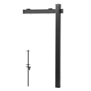 VEVOR Real Estate Sign Post, 6 ft Tall, PVC Realtor Yard Sign Holder with 36 in Arm Holds up to 24 in, Easy to Install, Wind-Resistant, for Open House and Home, Yard, Road, Outdoor, Black (No Signs) VEVOR Real Estate Sign Post, 6 ft Tall, PVC Realtor Yard Sign Holder with 36 in Arm Holds up to 24 in, Easy to Install, Wind-Resistant, for Open House and Home, Yard, Road, Outdoor, Black (No Signs)