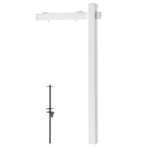 VEVOR Real Estate Sign Post, 6 ft Tall, PVC Realtor Yard Sign Holder with 36 in Arm Holds up to 24 in, Easy to Install, Wind-Resistant, for Open House and Home, Yard, Road, Outdoor, White (No Signs) VEVOR Real Estate Sign Post, 6 ft Tall, PVC Realtor Yard Sign Holder with 36 in Arm Holds up to 24 in, Easy to Install, Wind-Resistant, for Open House and Home, Yard, Road, Outdoor, White (No Signs)