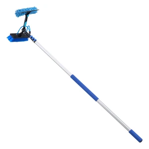 VEVOR Solar Panel Cleaning Kit, 20 ft, Water Fed Pole Kit with Cleaning Brush, Soap Dispenser, Extendable Aluminum Telescopic Pole, 180° Rotatable Brush Head, for Roof Mounted Solar Panels, Windows VEVOR Solar Panel Cleaning Kit, 20 ft, Water Fed Pole Kit with Cleaning Brush, Soap Dispenser, Extendable Aluminum Telescopic Pole, 180° Rotatable Brush Head, for Roof Mounted Solar Panels, Windows