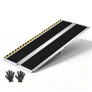 VEVOR Portable Wheelchair Ramp, 6FT, Non-Slip Aluminum Folding Handicap Ramp for Wheelchair, 800 lbs Capacity, Door Threshold Ramps for Home Steps, Stairs, Entry, Threshold, Doorways, Scooter, Curbs VEVOR Portable Wheelchair Ramp, 6FT, Non-Slip Aluminum Folding Handicap Ramp for Wheelchair, 800 lbs Capacity, Door Threshold Ramps for Home Steps, Stairs, Entry, Threshold, Doorways, Scooter, Curbs