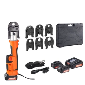 VEVOR Press Tool, 18V Electric Crimping Tool for 1/2", 3/4", 1", 1-1/4", 1-1/2", 2" Copper Pipes, 32KN Press Tool Compatible with ProPress - with 6 VUS Jaws, 2PCS 4AH Batteries, Charger & Toolbox VEVOR Press Tool, 18V Electric Crimping Tool for 1/2", 3/4", 1", 1-1/4", 1-1/2", 2" Copper Pipes, 32KN Press Tool Compatible with ProPress - with 6 VUS Jaws, 2PCS 4AH Batteries, Charger & Toolbox