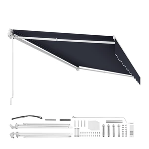 VEVOR Electric Retractable Awning, 9.8' x 8.2' Motorized Patio Awning, Sunshade Shelter with Remote Controller & Manual Crank Handle, Waterproof Polyester Fabric for Outdoor Deck, Balcony, Yard, Gray VEVOR Electric Retractable Awning, 9.8' x 8.2' Motorized Patio Awning, Sunshade Shelter with Remote Controller & Manual Crank Handle, Waterproof Polyester Fabric for Outdoor Deck, Balcony, Yard, Gray