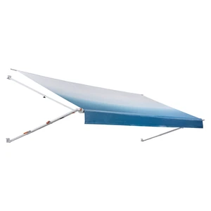 VEVOR Manual RV Awning Complete Kit, 18.12FT Retractable RV Awning with Aluminum Alloy Frame & Waterproof PVC Fabric, Outdoor Camping Trailer Awnings Fit Most RVs (18FT Type, Gradient Blue) VEVOR Manual RV Awning Complete Kit, 18.12FT Retractable RV Awning with Aluminum Alloy Frame & Waterproof PVC Fabric, Outdoor Camping Trailer Awnings Fit Most RVs (18FT Type, Gradient Blue)