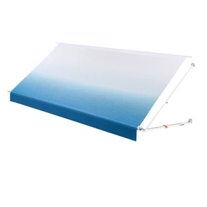 VEVOR Manual RV Awning Complete Kit, 17.12FT Retractable RV Awning with Aluminum Alloy Frame & Waterproof PVC Fabric, Outdoor Camping Trailer Awnings Fit Most RVs (17FT Type, Gradient Blue) VEVOR Manual RV Awning Complete Kit, 17.12FT Retractable RV Awning with Aluminum Alloy Frame & Waterproof PVC Fabric, Outdoor Camping Trailer Awnings Fit Most RVs (17FT Type, Gradient Blue)