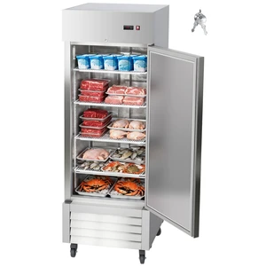 Commercial Reach-In Freezer 29" W, 22 Cu.Ft Stainless Steel Upright Freezer with Single Door, Auto-Defrost, 4 Adjustable Shelves, -11 to 14 Temp Control, LED Light, ETL Certified Commercial Reach-In Freezer 29" W, 22 Cu.Ft Stainless Steel Upright Freezer with Single Door, Auto-Defrost, 4 Adjustable Shelves, -11 to 14 Temp Control, LED Light, ETL Certified