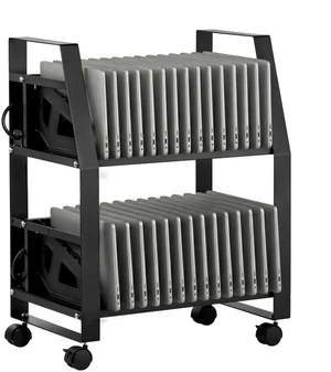 VEVOR Laptop Charging Cart, 32 Devices Mobile Open Charging Station with Wheels, for Tablet and Laptop Up to 15.6 in Screen Size, Easy Access Slots, Surge Control, for Office, Classroom, Library VEVOR Laptop Charging Cart, 32 Devices Mobile Open Charging Station with Wheels, for Tablet and Laptop Up to 15.6 in Screen Size, Easy Access Slots, Surge Control, for Office, Classroom, Library