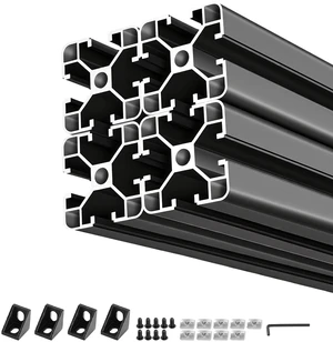 VEVOR 4PCS 4040 Aluminum Extrusion Profile, 78.74 Inch 2000 mm, T Slot European Standard Anodized Linear Rail, High-Strength Extruded Aluminum Rail, for 3D Printer Parts and CNC DIY Workbench, Black VEVOR 4PCS 4040 Aluminum Extrusion Profile, 78.74 Inch 2000 mm, T Slot European Standard Anodized Linear Rail, High-Strength Extruded Aluminum Rail, for 3D Printer Parts and CNC DIY Workbench, Black