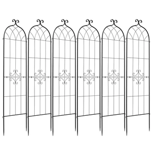 VEVOR Garden Trellis, 71 x 20 inch Rose Trellis, 6 Packs Garden Flower Rose Trellises with Powder-Coated Finish & Convenient Locking Design, Plant Support Trellises for Flowers, Vegetables, Roses VEVOR Garden Trellis, 71 x 20 inch Rose Trellis, 6 Packs Garden Flower Rose Trellises with Powder-Coated Finish & Convenient Locking Design, Plant Support Trellises for Flowers, Vegetables, Roses