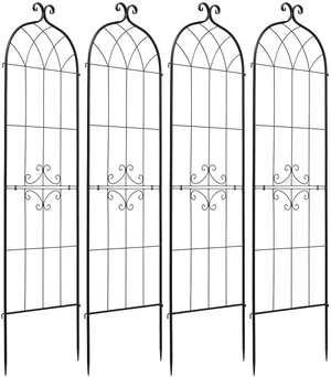 VEVOR Garden Trellis, 71 x 20 inch Rose Trellis, 4 Packs Garden Flower Rose Trellises with Powder-Coated Finish & Convenient Locking Design, Plant Support Trellises for Flowers, Vegetables, Roses VEVOR Garden Trellis, 71 x 20 inch Rose Trellis, 4 Packs Garden Flower Rose Trellises with Powder-Coated Finish & Convenient Locking Design, Plant Support Trellises for Flowers, Vegetables, Roses