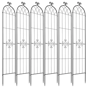 VEVOR Garden Trellis, 87 x 20 inch Rose Trellis, 6 Packs Garden Flower Rose Trellises with Powder-Coated Finish & Convenient Locking Design, Plant Support Trellises for Flowers, Vegetables, Roses VEVOR Garden Trellis, 87 x 20 inch Rose Trellis, 6 Packs Garden Flower Rose Trellises with Powder-Coated Finish & Convenient Locking Design, Plant Support Trellises for Flowers, Vegetables, Roses