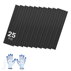 VEVOR Metal Roof Panels, 25Pcs 176 sq.ft. Galvanized Steel Roofing Panels, High Impact Corrugated Tin Gazebo Top with Screws, Gloves, Heavy Duty for Gazebos, Chicken Coop Sheds Stables Patio, Black VEVOR Metal Roof Panels, 25Pcs 176 sq.ft. Galvanized Steel Roofing Panels, High Impact Corrugated Tin Gazebo Top with Screws, Gloves, Heavy Duty for Gazebos, Chicken Coop Sheds Stables Patio, Black