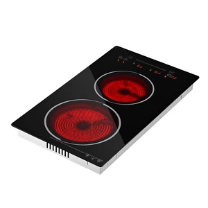VEVOR Electric Cooktop 12inch 2 Burners Portable Stove Top 1800W 120V, Ceramic Countertop/Built-in Radiant Electric Stove, with 9 Power Levels, Timer, Child Lock, Over-Heat Guard, Touch Control VEVOR Electric Cooktop 12inch 2 Burners Portable Stove Top 1800W 120V, Ceramic Countertop/Built-in Radiant Electric Stove, with 9 Power Levels, Timer, Child Lock, Over-Heat Guard, Touch Control