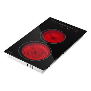 VEVOR Electric Cooktop 12inch 2 Burners Portable Stove Top 1800W 120V, Ceramic Countertop/Built-in Radiant Electric Stove, with 16 Power Levels, Timer, Child Lock, Over-Heat Guard, Touch Control VEVOR Electric Cooktop 12inch 2 Burners Portable Stove Top 1800W 120V, Ceramic Countertop/Built-in Radiant Electric Stove, with 16 Power Levels, Timer, Child Lock, Over-Heat Guard, Touch Control