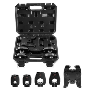 VEVOR 5PCS VUS Pressing Kit, 4PCS Press Rings (1/2", 3/4", 1", 1-1/4") & R8 Actuator - Compatible with ProPress Copper Pipes, Work with 32KN Standard Press Tools for 180° Operation VEVOR 5PCS VUS Pressing Kit, 4PCS Press Rings (1/2", 3/4", 1", 1-1/4") & R8 Actuator - Compatible with ProPress Copper Pipes, Work with 32KN Standard Press Tools for 180° Operation