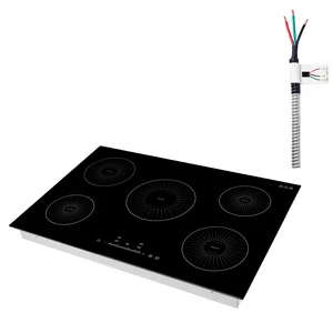 VEVOR Induction Cooktop 30in 5 Burners Built-in Electric Stove 220V 9200W, Low-Power Continuous Heating, Induction Burner for Kitchen, 9 Power Levels, LED Touch Screen, Ceramic Glass, Child Lock VEVOR Induction Cooktop 30in 5 Burners Built-in Electric Stove 220V 9200W, Low-Power Continuous Heating, Induction Burner for Kitchen, 9 Power Levels, LED Touch Screen, Ceramic Glass, Child Lock