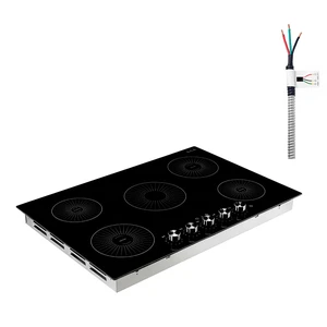 VEVOR Induction Cooktop 30in 5 Burners Built-in Electric Stove 220V 9200W, Low-Power Continuous Heating, Induction Burner for Kitchen, 11 Power Levels, Knob Control, Ceramic Glass, and Child Lock VEVOR Induction Cooktop 30in 5 Burners Built-in Electric Stove 220V 9200W, Low-Power Continuous Heating, Induction Burner for Kitchen, 11 Power Levels, Knob Control, Ceramic Glass, and Child Lock