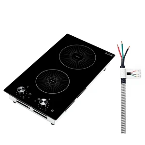 VEVOR Induction Cooktop 12in 2 Burners Built-in Electric Stove 220V 3500W, Low-Power Continuous Heating, Induction Burner for Kitchen, 11 Power Levels, Knob Control, Ceramic Glass, and Child Lock VEVOR Induction Cooktop 12in 2 Burners Built-in Electric Stove 220V 3500W, Low-Power Continuous Heating, Induction Burner for Kitchen, 11 Power Levels, Knob Control, Ceramic Glass, and Child Lock