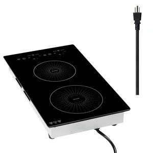 VEVOR Induction Cooktop 12in 2 Burners Built-in Electric Stove 110V 1800W, Low-Power Continuous Heating, Countertop Induction Burner, 9 Power Levels, LED Touch Screen, Ceramic Glass, and Child Lock VEVOR Induction Cooktop 12in 2 Burners Built-in Electric Stove 110V 1800W, Low-Power Continuous Heating, Countertop Induction Burner, 9 Power Levels, LED Touch Screen, Ceramic Glass, and Child Lock