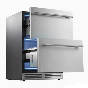 VEVOR Drawer Refrigerator, 24 in Undercounter Beverage Fridge, Large Capacity, Drink Cooler with 304 Stainless Steel Drawers, Temp Control, Powerful Compressor, for Kitchen, Office & Game Room VEVOR Drawer Refrigerator, 24 in Undercounter Beverage Fridge, Large Capacity, Drink Cooler with 304 Stainless Steel Drawers, Temp Control, Powerful Compressor, for Kitchen, Office & Game Room