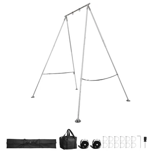 VEVOR Yoga Stand Frame, Max 310 lbs Load Swing Stand, Triangular Structure Pull Up Stands, Aerial Silk Stands with Height Adjustable & Aluminum Frame Legs, Stainless Steel Top Bar VEVOR Yoga Stand Frame, Max 310 lbs Load Swing Stand, Triangular Structure Pull Up Stands, Aerial Silk Stands with Height Adjustable & Aluminum Frame Legs, Stainless Steel Top Bar