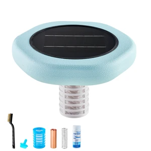 VEVOR Solar Pool Ionizer, Hexagon Copper Pool Ionizer Up to 45000 Gal, Floating Automatic Water Cleaner and Purifier, Chlorine Free Water, with Copper Anode, Spring, Brush and Filter for Pools & Spas VEVOR Solar Pool Ionizer, Hexagon Copper Pool Ionizer Up to 45000 Gal, Floating Automatic Water Cleaner and Purifier, Chlorine Free Water, with Copper Anode, Spring, Brush and Filter for Pools & Spas