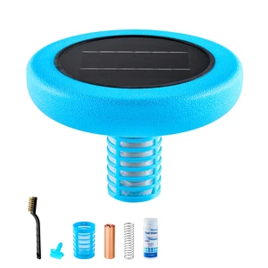 VEVOR Solar Pool Ionizer, Round Copper Pool Ionizer Up to 45000 Gal, Floating Automatic Water Cleaner and Purifier, Chlorine Free Water, with Copper Anode, Spring, Brush and Filter for Pools & Spas VEVOR Solar Pool Ionizer, Round Copper Pool Ionizer Up to 45000 Gal, Floating Automatic Water Cleaner and Purifier, Chlorine Free Water, with Copper Anode, Spring, Brush and Filter for Pools & Spas