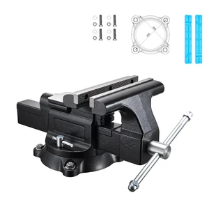 VEVOR Heavy Duty Bench Vise, 10" Jaw Width, Multi-Purpose Ductile Iron Bench Vise with Anvil and 360-Degree Locking Swivel Base, 4.3" Throat Depth, 10" Max Jaw Opening, for Drilling, Pipe Cutting VEVOR Heavy Duty Bench Vise, 10" Jaw Width, Multi-Purpose Ductile Iron Bench Vise with Anvil and 360-Degree Locking Swivel Base, 4.3" Throat Depth, 10" Max Jaw Opening, for Drilling, Pipe Cutting