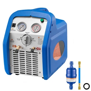 VEVOR Portable Refrigerant Recovery Machine, 1 HP 120V 60Hz Dual Cylinder AC Recovery Machine for Liquid Vapor Refrigerant, 1750 RPM Recycling Unit HVAC for Automotive & Household Air Conditioning VEVOR Portable Refrigerant Recovery Machine, 1 HP 120V 60Hz Dual Cylinder AC Recovery Machine for Liquid Vapor Refrigerant, 1750 RPM Recycling Unit HVAC for Automotive & Household Air Conditioning