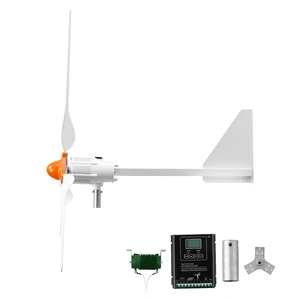VEVOR 1500W 24V Wind Turbine Generator, 3-Blade Wind Turbine Kit with Wind/Solar Hybrid Controller, Efficient 3-Phase AC Permanent Wind Power Generator for RV Boat Home Farm (Tower Pole Not Included) VEVOR 1500W 24V Wind Turbine Generator, 3-Blade Wind Turbine Kit with Wind/Solar Hybrid Controller, Efficient 3-Phase AC Permanent Wind Power Generator for RV Boat Home Farm (Tower Pole Not Included)