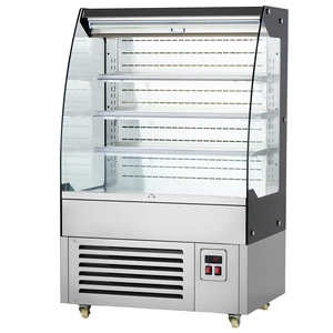 VEVOR Open Air Merchandiser, 5.4 cu. ft. 3-Tier Shelving Commercial Refrigerator, Grab and Go Fan Cooling Display Cooler, with LED Lighting, Night Curtain, Upright for Restaurants, Stores, Office VEVOR Open Air Merchandiser, 5.4 cu. ft. 3-Tier Shelving Commercial Refrigerator, Grab and Go Fan Cooling Display Cooler, with LED Lighting, Night Curtain, Upright for Restaurants, Stores, Office