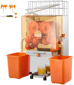 VEVOR Commercial Orange Juicer Machine, 120W Electric Orange Juice Press, Stainless Steel Orange Squeezer for 20 per Minute, Lemon Citrus Pomegranates Extractor with Peels Collecting Bucket VEVOR Commercial Orange Juicer Machine, 120W Electric Orange Juice Press, Stainless Steel Orange Squeezer for 20 per Minute, Lemon Citrus Pomegranates Extractor with Peels Collecting Bucket
