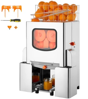 VEVOR Commercial Orange Juicer Machine, 120W Electric Orange Juice Press, Stainless Steel Orange Squeezer for 20 per Minute, Lemon Citrus Pomegranates Extractor with Peels Collecting Bucket VEVOR Commercial Orange Juicer Machine, 120W Electric Orange Juice Press, Stainless Steel Orange Squeezer for 20 per Minute, Lemon Citrus Pomegranates Extractor with Peels Collecting Bucket