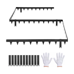 VEVOR Galvanized Steel Landscape Edging, 10-Pack 40 x 4.5 Inch Metal Edging for Landscaping with 11 Mounting Clips, Heavy Duty Metal Garden Edge Border for Flower Bed, Yard Pathway, Black VEVOR Galvanized Steel Landscape Edging, 10-Pack 40 x 4.5 Inch Metal Edging for Landscaping with 11 Mounting Clips, Heavy Duty Metal Garden Edge Border for Flower Bed, Yard Pathway, Black