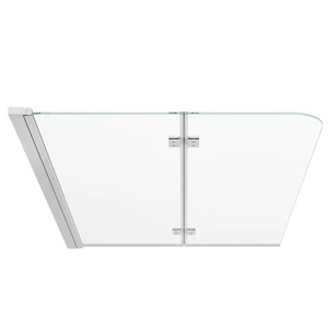 VEVOR Bathtub Shower Door 47" W x 55" H Semi-Frameless Bi-Fold Tub Door, 1/4" Clear Tempered Glass, Easy-Clean Nano Coating, 180° Folding, Adjustable Sealing Strip, for Home Bathroom Tub, Silver VEVOR Bathtub Shower Door 47" W x 55" H Semi-Frameless Bi-Fold Tub Door, 1/4" Clear Tempered Glass, Easy-Clean Nano Coating, 180° Folding, Adjustable Sealing Strip, for Home Bathroom Tub, Silver
