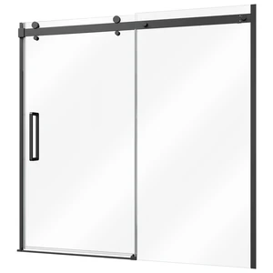 VEVOR Bathtub Shower Door 60" W x 60" H Semi-Frameless Sliding Door Black, 5/16" Thick Clear Tempered Glass, Sliding Tub Shower Door with 2 Stainless Steel Handles, Nano Coating, for Bathroom Tubs VEVOR Bathtub Shower Door 60" W x 60" H Semi-Frameless Sliding Door Black, 5/16" Thick Clear Tempered Glass, Sliding Tub Shower Door with 2 Stainless Steel Handles, Nano Coating, for Bathroom Tubs