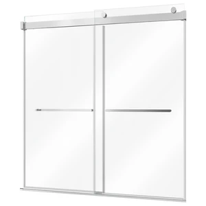 VEVOR Bathtub Shower Door 60"W x 60"H Frameless Bypass Sliding Doors Silver, 5/16" Clear Tempered Glass, Double Sliding Tub Shower Doors with 2 Stainless Steel Handles, Nano Coating, for Bathroom Tubs VEVOR Bathtub Shower Door 60"W x 60"H Frameless Bypass Sliding Doors Silver, 5/16" Clear Tempered Glass, Double Sliding Tub Shower Doors with 2 Stainless Steel Handles, Nano Coating, for Bathroom Tubs