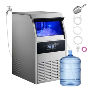 VEVOR Commercial Ice Maker Machine, 150 lbs/24h with 16-30 lbs Storage Capacity, Built-in/Freestanding/Under Counter, Stainless Steel Ice Maker with LED Display & Self-Cleaning, Home Bar Restaurant VEVOR Commercial Ice Maker Machine, 150 lbs/24h with 16-30 lbs Storage Capacity, Built-in/Freestanding/Under Counter, Stainless Steel Ice Maker with LED Display & Self-Cleaning, Home Bar Restaurant