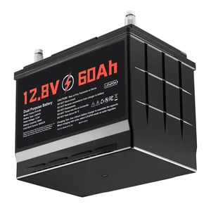 VEVOR 12V 60Ah Dual Purpose LiFePO4 Lithium Battery, 800 CCA Group 24, Lithium-ion Starter Battery Plus Deep Cycle, Built-in Smart BMS, Car Start-Stop, for Automotive, Trolling Motor, Engine Starting VEVOR 12V 60Ah Dual Purpose LiFePO4 Lithium Battery, 800 CCA Group 24, Lithium-ion Starter Battery Plus Deep Cycle, Built-in Smart BMS, Car Start-Stop, for Automotive, Trolling Motor, Engine Starting