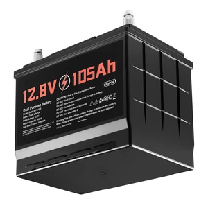 VEVOR 12V 105Ah Dual Purpose LiFePO4 Lithium Battery, 1000 CCA Group 24, Lithium-ion Starter Battery Plus Deep Cycle, Built-in Smart BMS, Car Start-Stop, for Automotive, Trolling Motor, Marine, RV VEVOR 12V 105Ah Dual Purpose LiFePO4 Lithium Battery, 1000 CCA Group 24, Lithium-ion Starter Battery Plus Deep Cycle, Built-in Smart BMS, Car Start-Stop, for Automotive, Trolling Motor, Marine, RV