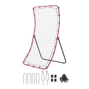 VEVOR Baseball Softball Rebounder Net 4 x 5.5 ft Pitch Back Trainer, 5 Adjustable Angles, Heavy-duty Steel Frame, All Angle Bounce Back Net for Pitching & Fielding Training Aid, Return Practice VEVOR Baseball Softball Rebounder Net 4 x 5.5 ft Pitch Back Trainer, 5 Adjustable Angles, Heavy-duty Steel Frame, All Angle Bounce Back Net for Pitching & Fielding Training Aid, Return Practice