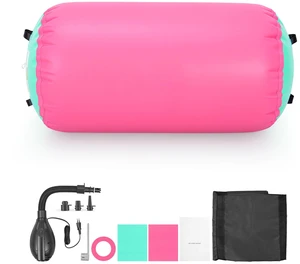 VEVOR Gymnastics Barrel Air Roller 23.6x40 in Inflatable Tumbling Air Mat, Octagon Tumbler Trainer with Electric Pump, Equipment for Back Handspring Training/Home Use/Gym/Yoga/Cheerleading, Pink VEVOR Gymnastics Barrel Air Roller 23.6x40 in Inflatable Tumbling Air Mat, Octagon Tumbler Trainer with Electric Pump, Equipment for Back Handspring Training/Home Use/Gym/Yoga/Cheerleading, Pink