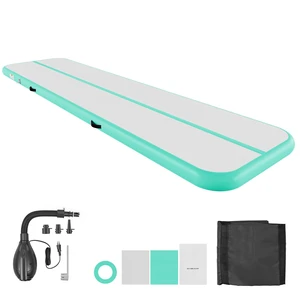 VEVOR Inflatable Gymnastics Air Mat 13 ft Training Mats w/ Electric Pump, 4 inches Thick Sturdy Tumble Track, Tumbling Mat for Home Use/Gym/Outdoor/Yoga/Cheerleading/Beach/Park/Water, Mint Green VEVOR Inflatable Gymnastics Air Mat 13 ft Training Mats w/ Electric Pump, 4 inches Thick Sturdy Tumble Track, Tumbling Mat for Home Use/Gym/Outdoor/Yoga/Cheerleading/Beach/Park/Water, Mint Green