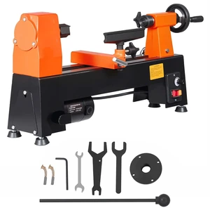 VEVOR Wood Lathe 1/3 HP 8" x 13" Mini Benchtop Wood Lathe Variable Speed, 150 to 3200 RPM, Woodworking Machine with Tool Rest, Wrenches, Feet, for Beginners DIY Enthusiasts Woodworking, Woodturning VEVOR Wood Lathe 1/3 HP 8" x 13" Mini Benchtop Wood Lathe Variable Speed, 150 to 3200 RPM, Woodworking Machine with Tool Rest, Wrenches, Feet, for Beginners DIY Enthusiasts Woodworking, Woodturning