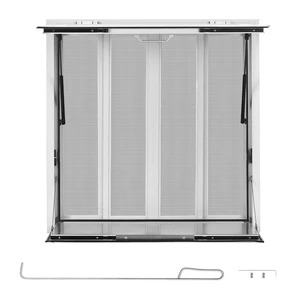 VEVOR Concession Window Folding Shelf 36x36in Aluminum Alloy Service Window, for Food Truck, Up to 85 Degrees, with 4 Sliding Screen Windows, Awning Door and Drag Hook, Rainwater Resistant VEVOR Concession Window Folding Shelf 36x36in Aluminum Alloy Service Window, for Food Truck, Up to 85 Degrees, with 4 Sliding Screen Windows, Awning Door and Drag Hook, Rainwater Resistant