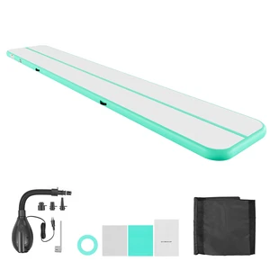 VEVOR Inflatable Gymnastics Air Mat 20 ft Training Mats w/ Electric Pump, 4 inches Thick Sturdy Tumble Track, Tumbling Mat for Home Use/Gym/Outdoor/Yoga/Cheerleading/Beach/Park/Water, Mint Green VEVOR Inflatable Gymnastics Air Mat 20 ft Training Mats w/ Electric Pump, 4 inches Thick Sturdy Tumble Track, Tumbling Mat for Home Use/Gym/Outdoor/Yoga/Cheerleading/Beach/Park/Water, Mint Green