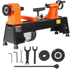 VEVOR Wood Lathe 1/2 HP 10" x 18" Benchtop Wood Lathe Machine 5 Speeds, 780/1320/1920/2640/3840 RPM, with Tool Rest, Wrenches, Feet, Heavy Duty, for Beginners DIY Enthusiasts Woodworking, Woodturning VEVOR Wood Lathe 1/2 HP 10" x 18" Benchtop Wood Lathe Machine 5 Speeds, 780/1320/1920/2640/3840 RPM, with Tool Rest, Wrenches, Feet, Heavy Duty, for Beginners DIY Enthusiasts Woodworking, Woodturning