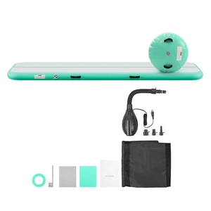 VEVOR Inflatable Gymnastics Air Mat with Air Barrel 10 ft Training Mats, 4 inches Thick Sturdy Tumble Track with Electric Pump, Tumbling Mat for Home Use/Gym/Outdoor/Yoga/Cheerleading, Mint Green VEVOR Inflatable Gymnastics Air Mat with Air Barrel 10 ft Training Mats, 4 inches Thick Sturdy Tumble Track with Electric Pump, Tumbling Mat for Home Use/Gym/Outdoor/Yoga/Cheerleading, Mint Green