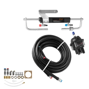 VEVOR Hydraulic Steering Kit 90HP Hydraulic Outboard Steering System 20 ft, Marine Boat Steering System, 2.5 MPa Helm Pump, Two-Way Lock Cylinder, 20 Feet High-Strength Hoses, for Single-Engine Use VEVOR Hydraulic Steering Kit 90HP Hydraulic Outboard Steering System 20 ft, Marine Boat Steering System, 2.5 MPa Helm Pump, Two-Way Lock Cylinder, 20 Feet High-Strength Hoses, for Single-Engine Use