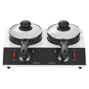 VEVOR Chocolate Melting Pot - 2 x 1 QT Pots, 86 - 185 Choc Warm Machine, 80W Even Cheese Melter, 2 Knobs Temp Control, 2 Ceramic Coated Pots, Electric Warmer for Mulled Milk Candy, Commercial & Home VEVOR Chocolate Melting Pot - 2 x 1 QT Pots, 86 - 185 Choc Warm Machine, 80W Even Cheese Melter, 2 Knobs Temp Control, 2 Ceramic Coated Pots, Electric Warmer for Mulled Milk Candy, Commercial & Home